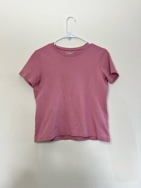L.L. Bean Women's Short Sleeve Crewneck Tee - Rose